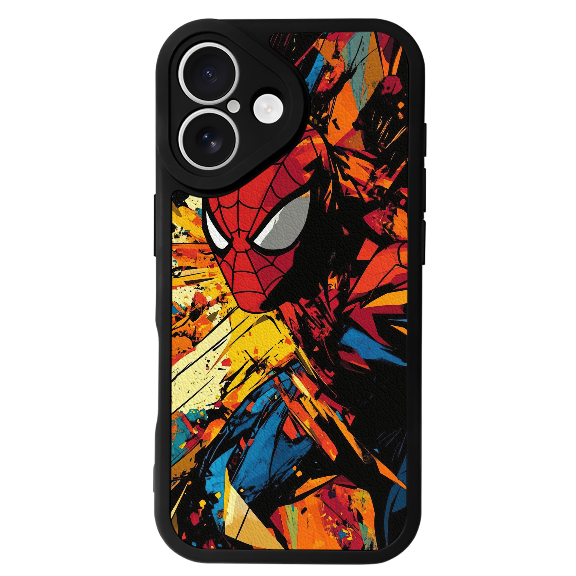 Spider Man スパイダーマン 【iPhone 16シリーズ対応】シリコンスマホケース（レザー調） 材質：シリコン